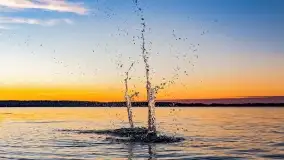 Jezioro Kisajno po zachodzie słońca, luty 2022 r. - zdjęcie 24