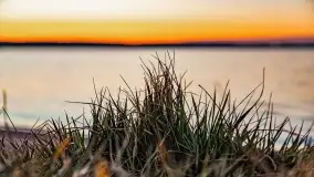 Jezioro Kisajno po zachodzie słońca, luty 2022 r. - zdjęcie 8