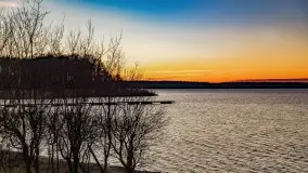 Jezioro Kisajno po zachodzie słońca, luty 2022 r. - zdjęcie 5