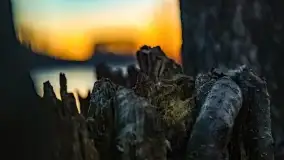 Zachód słońca nad grodziskiem Święta Góra i jeziorem Wojnowo, luty 2022 r. - zdjęcie 32