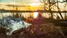 Zachód słońca nad jeziorem Kirsajty, marzec 2022 r. - zdjęcie 24