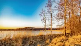 Zachód słońca nad jeziorem Kirsajty, marzec 2022 r. - zdjęcie 31