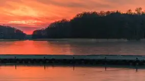 Marcowy zachód słońca nad jeziorem Kisajno - zdjęcie 47