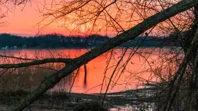 Marcowy zachód słońca nad jeziorem Kisajno - zdjęcie 60