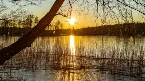 Zachód słońca nad jeziorem Krzywa Kuta - zdjęcie 7