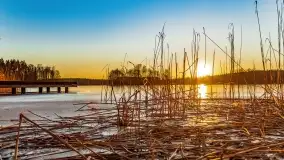 Zachód słońca nad jeziorem Krzywa Kuta - zdjęcie 19