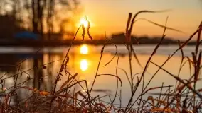 Zachód słońca nad jeziorem Tajty w Wilkasy Zalesie - zdjęcie 24