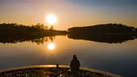 Zachód słońca nad jeziorem Tajty, marzec 2022 r. - zdjęcie 4