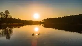 Zachód słońca nad jeziorem Tajty, marzec 2022 r. - zdjęcie 23