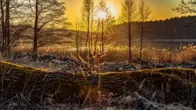 Zachód słońca nad jeziorem Tajty, marzec 2022 r. - zdjęcie 27