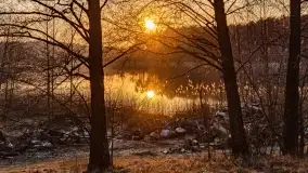 Zachód słońca nad jeziorem Tajty, marzec 2022 r. - zdjęcie 25