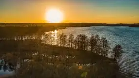 Zachód słońca nad jeziorem Dejguny, marzec 2022 r. - zdjęcie 23