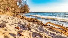 Zachód słońca nad jeziorem Dargin, marzec 2022 r. - zdjęcie 8