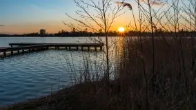 Zachód słońca nad jeziorem Boczne, widoczny z Rydzewa - zdjęcie 11