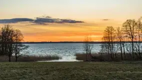 Zachód słońca nad jeziorem Dobskim, kwiecień 2022 - zdjęcie 27