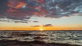 Zachód słońca nad jeziorem Dobskim, kwiecień 2022 - zdjęcie 25