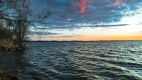 Zachód słońca nad jeziorem Dobskim, kwiecień 2022 - zdjęcie 46