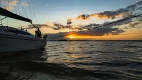 Zachód słońca nad jeziorem Dargin, maj 2022 r. - zdjęcie 1