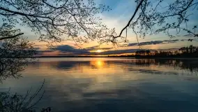 Zachód słońca nad jeziorem Niegocin, maj 2022 r. - zdjęcie 4