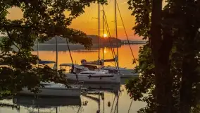 Wschód słońca nad jeziorem Mamry, Stanica Wodna Kietlice, czerwiec 2022 - zdjęcie 21