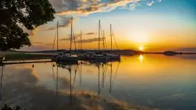 Wschód słońca nad jeziorem Mamry, Stanica Wodna Kietlice, czerwiec 2022 - zdjęcie 41