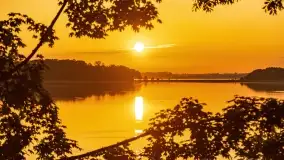 Wschód słońca nad jeziorem Mamry, Stanica Wodna Kietlice, czerwiec 2022 - zdjęcie 69