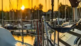 Zachód słońca w porcie AZS Wilkasy - zdjęcie 13