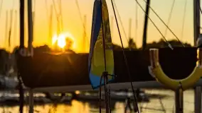 Zachód słońca w porcie AZS Wilkasy - zdjęcie 24