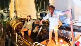 Nocne zdjęcia z XXIII zlotu klubu Jacht Oldtimet, Stranda, sierpień 2022 - zdjęcie 35