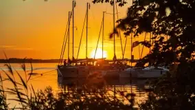 Sierpniowy zachód słońca nad jeziorem Dargin - zdjęcie 1