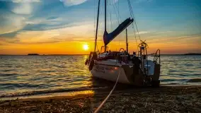 Zachód słońca w Pieczarkach, jezioro Dargin, lipiec 2022 - zdjęcie 1