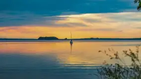 Zachód słońca nad jeziorem Dargin, wrzesień 2022 - zdjęcie 13