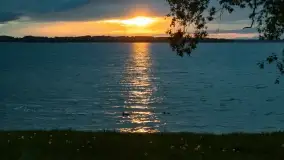 Pochmurny zachód słońca w Pierkunowie nad Kisajnem - zdjęcie 8