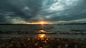 Pochmurny zachód słońca w Pierkunowie nad Kisajnem - zdjęcie 3