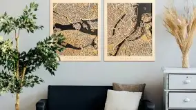 Drewniane mapy morskie i Mazur od Pracowni Twórczej Avocado - zdjęcie 18