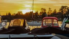 Zachód słońca nad jeziorem Bocznym, sierpień 2022 - zdjęcie 6