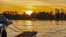 Zachód słońca nad jeziorem Bocznym, sierpień 2022 - zdjęcie 12