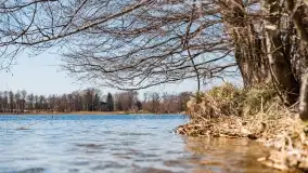 Cmentarz wojenny Jagerhohe i jezioro Święcajty na początku wiosny, 2022 - zdjęcie 30