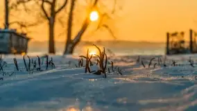 Grudniowy zachód słońca nad jeziorem Dargin, Nowy Harsz - zdjęcie 7