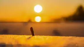 Zimowy wschód słońca w PTTK Wilkasy nad jeziorem Niegocin - zdjęcie 28