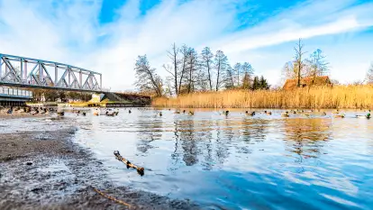 Zimowy poranek w Piszu nad Pisą, styczeń 2023