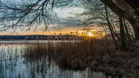 Zachód słońca nad jeziorem Siercze, luty 2023 - zdjęcie 10