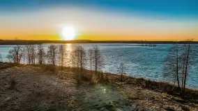 Zachód słońca nad jeziorem Kirsajty, luty 2023 r. - zdjęcie 28