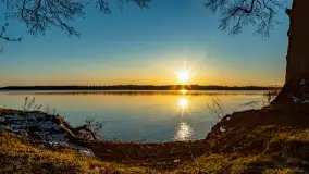 Zachód słońca nad jeziorem Mamry, luty 2023 r. - zdjęcie 21