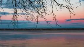 Zachód słońca nad jeziorem Gołdopiwo, marzec 2023 r. - zdjęcie 37