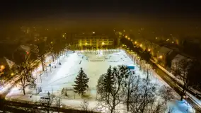 Nocne Giżycko z lotu ptaka, marzec 2023 r. - zdjęcie 31