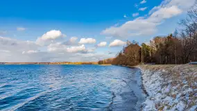 Jezioro Gołdopiwo na początku marca 2023 r. - zdjęcie 2