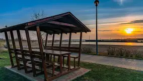 Zachód słońca nad jeziorem Mamry, plaża miejska w Węgorzewie - zdjęcie 55