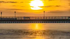 Zachód słońca nad jeziorem Mamry, plaża miejska w Węgorzewie - zdjęcie 16