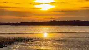 Zachód słońca nad jeziorem Mamry, plaża miejska w Węgorzewie - zdjęcie 10